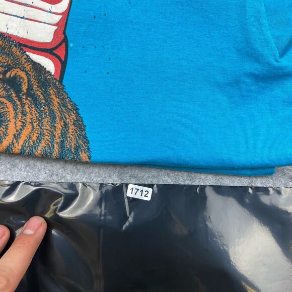 Vintage shirt mens XL 90s singlestitch Alaska wildlife grizzly bear native tribe - Picture 9 of 9